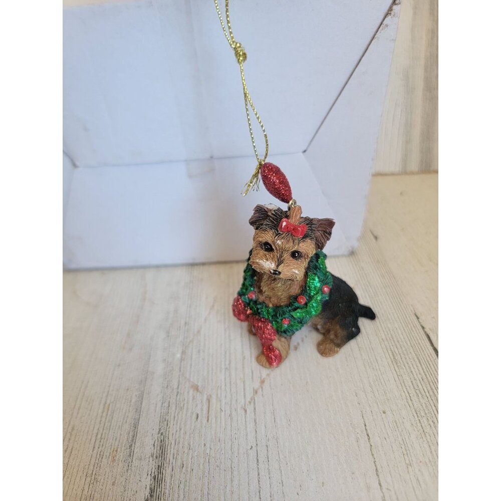Yorkshire dog puppy ornament Xmas tree